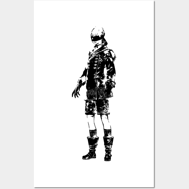 Weathered 9S Nier Automata Wall Art by TortillaChief